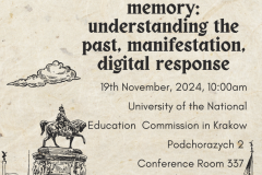 The crisis of historical memory: understanding the past, manifestation, digital response - 1